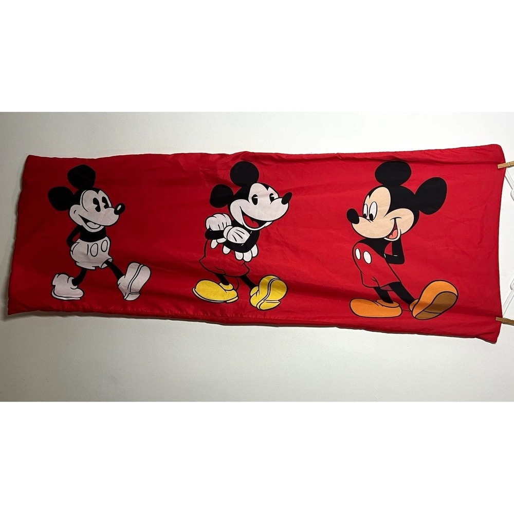 Mickey Mouse Animated Through the Ages Red Full Sized Body Pillow Case w/Zipper